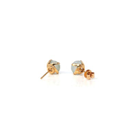 Baikalla Jewelry Gold Jade Earrings Copy of Copy of Copy of 18K Rose Gold Ice Jadeite Jade Stud Earrings