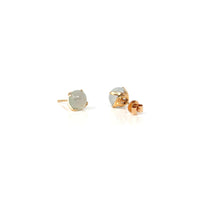 Baikalla Jewelry Gold Jade Earrings Copy of Copy of Copy of 18K Rose Gold Ice Jadeite Jade Stud Earrings