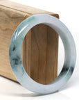 Baikalla Classic Blue-green Jade Jadeite Bangle Bracelet (56.6 mm )