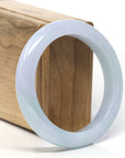 Baikalla Lavender & Blue-Green "Half-Round" Jadeite Jade Bangle Bracelet (56mm) 