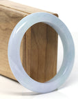 Baikalla Lavender & Blue-Green "Half-Round" Jadeite Jade Bangle Bracelet (56mm) 