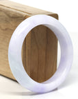 Baikalla "Half Round"  Lavender Natural Jadeite Jade Bangle (54.9mm) 