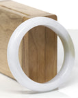 Baikalla Natural Multi-Color "Fu Lu Shou" Jadeite Jade "Square Cut" Bangle Bracelet (55mm) 