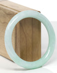 Baikalla Natural Apple-Green Jadeite Jade "Traditional Round" Bangle Bracelet (56.4mm) 