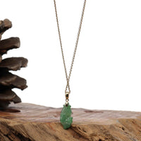 Baikalla Jewelry Jade Pendant Necklace Copy of Copy of Baikalla "Prosperity Every Year (年年有鱼)" Lucky Fish Carving Pendant Necklace Natural Green Jadeite Jade