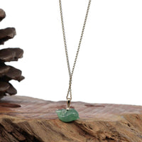 Baikalla Jewelry Jade Pendant Necklace Copy of Baikalla " Dolphin " Carving Pendant Necklace Natural Ice Green Jadeite Jade