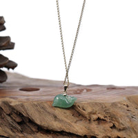 Baikalla Jewelry Jade Pendant Necklace Copy of Copy of Copy of Baikalla " Dolphin " Carving Pendant Necklace Natural Ice Green Jadeite Jade