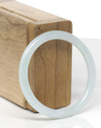 Baikalla Natural Icy Light Green Jadeite Jade "Petite Traditional Round" Bangle Bracelet (51.9mm) 