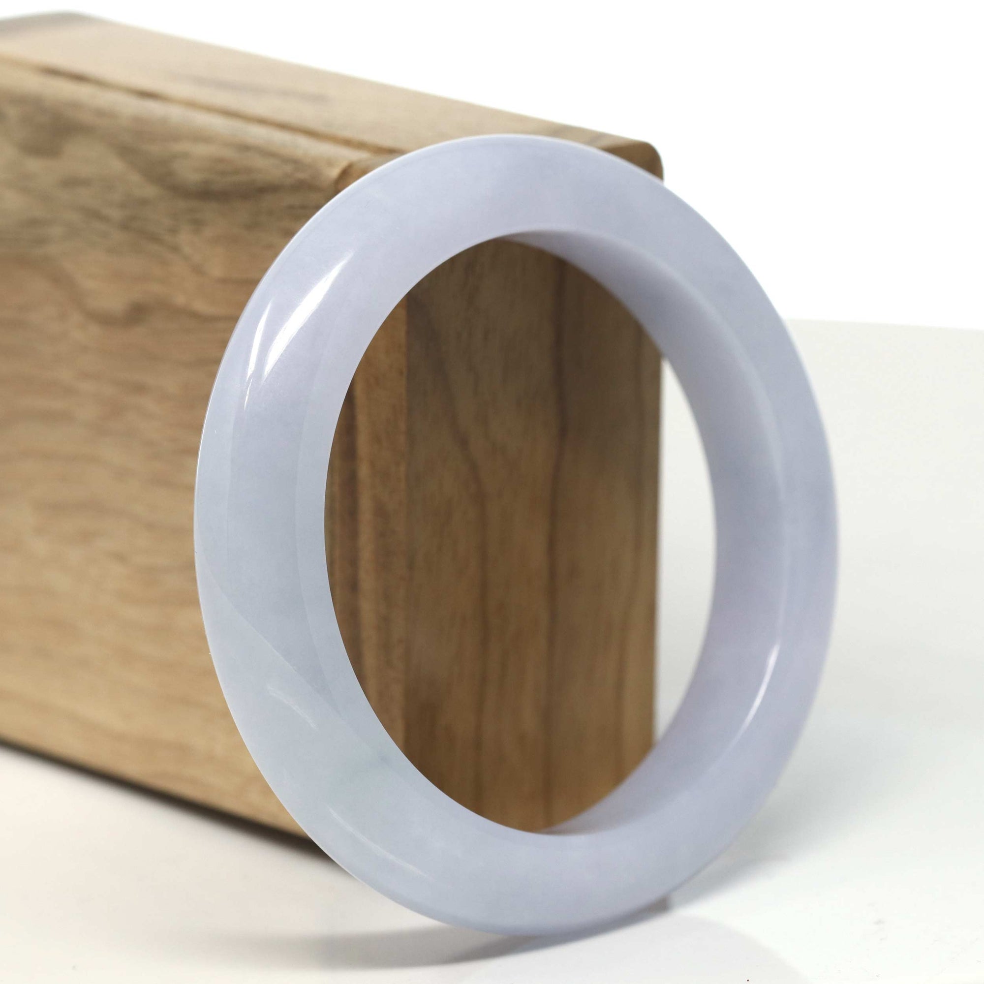 Baikalla Icy Lavender Jadeite Jade Bangle Bracelet (55.5 mm) 