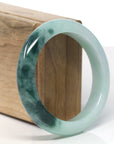 Baikalla Blue Flower Jadeite Jade Bangle Bracelet (56.3mm) 