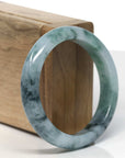 Baikalla Blue Flower Jadeite Jade Bangle Bracelet (55.5 mm) 