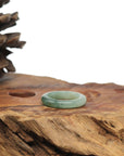 Baikalla Icy Green & Blue-Green Burmese Jadeite Jade Traditional Ring 