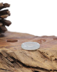 Baikalla Natural Icy Jadeite Jade Traditional Ring 