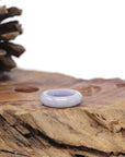 Baikalla Natural "Vixen" Lavender W/ Blue-Green Flowers Jadeite Jade Traditional Ring 