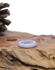 Baikalla Natural "Vixen" Lavender W/ Blue-Green Flowers Jadeite Jade Traditional Ring 