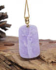 Baikalla Natural Vixen Lavender Jadeite Jade "Cherry Blossom" Pendant W/ 14ky Gold Bail