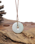 18k Rose Gold Natural Green Jadeite Jade Constellation (Aquarius) Necklace Pendant W/ Diamonds & Ruby