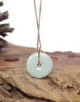 18k Rose Gold Genuine Burmese Jadeite Constellation (Aquarius) Necklace Pendant with Diamonds & Ruby