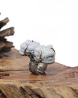 Baikalla Natural Lavender & Green Jadeite Jade "PiXiu" Sterling Silver Ring 