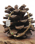 Baikalla 18k Yellow Gold & Natural Icy Jadeite Jade PiXiu Bracelet W/ Imperial Green Jade & Natural Diamonds