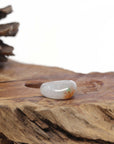 Baikalla Natural Icy Red Sajin (Golden Dust) & Green Patch Jadeite Jade Traditional Ring 