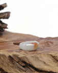 Baikalla Natural Icy Red Sajin (Golden Dust) & Green Patch Jadeite Jade Traditional Ring 