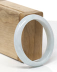 Baikalla Natural Light Blue-Green W/ Orange Sajin (Golden Dust) Jadeite Jade "Oval" Bangle Bracelet (56.2mm) 