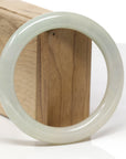 Baikalla Natural Yellow-Green Jadeite Jade "Traditional Round" Bangle Bracelet (59.8mm) 