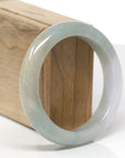 Baikalla Natural Multi-Color "Fu Lu Shou" Jadeite Jade "Half Round" Bangle Bracelet (57.1mm) 