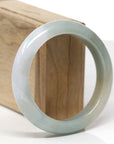 Baikalla Natural Multi-Color "Fu Lu Shou" Jadeite Jade "Half Round" Bangle Bracelet (57.1mm) 