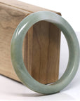 Baikalla Natural Rich Green w/ Yellow Patch Jadeite Jade Bangle Bracelet (59mm) 