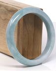 Baikalla Natural Blue Jadeite Jade Bangle Bracelet (59.9mm) 