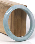 Baikalla Natural Blue Jadeite Jade Bangle Bracelet (59.9mm) 