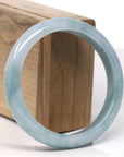 Baikalla Natural Blue Jadeite Jade Bangle Bracelet (59.9mm) 
