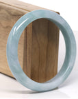 Baikalla Natural Blue Jadeite Jade Bangle Bracelet (59.9mm) 