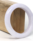 Baikalla Natural Light Lavender Jadeite Jade Bangle Bracelet (57.8mm) 