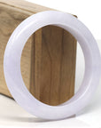 Baikalla Natural Light Lavender Jadeite Jade Bangle Bracelet (57.8mm) 