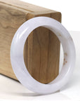 Baikalla Natural Light Lavender W/ SaJin Jadeite Jade Bangle Bracelet (52.9mm) 