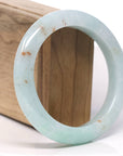 Baikalla Natural Light Green "SaJin" Gold Dust Jadeite Jade Bangle Bracelet (59mm) 