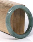 Baikalla Natural Rich Green Jadeite Jade Bangle Bracelet (57.6 mm) 
