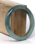 Baikalla Natural Rich Green Jadeite Jade Bangle Bracelet (57.6 mm) 