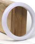 Baikalla Natural Light Pink Lavender Jadeite Jade Bangle Bracelet (63mm) 