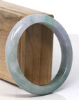 Baikalla Natural Deeper Green Jadeite Jade Bangle Bracelet (57.4 mm) 