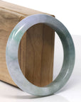 Baikalla Natural Deeper Green Jadeite Jade Bangle Bracelet (57.4 mm) 