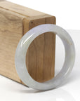Baikalla Natural Light Lavender & Oil-Green Jadeite Jade "Oval" Bangle Bracelet (55.3mm) 