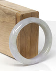 Baikalla Natural Light Lavender & Oil-Green Jadeite Jade "Oval" Bangle Bracelet (55.3mm) 
