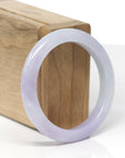 Baikalla Natural Lavender Jadeite Jade "Half Round" Bangle Bracelet (53.2mm) 