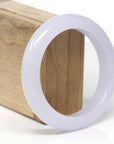 High-End Natural Icy Lavender Jadeite Jade "Half Round" Bangle Bracelet (58.5mm) 