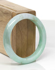 Baikalla Natural Apple Green W/ "Sajin" Gold Dust Jadeite Jade Bangle Bracelet (53.8mm) 