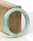 Baikalla Natural Apple Green W/ "Sajin" Gold Dust Jadeite Jade Bangle Bracelet (53.8mm) 